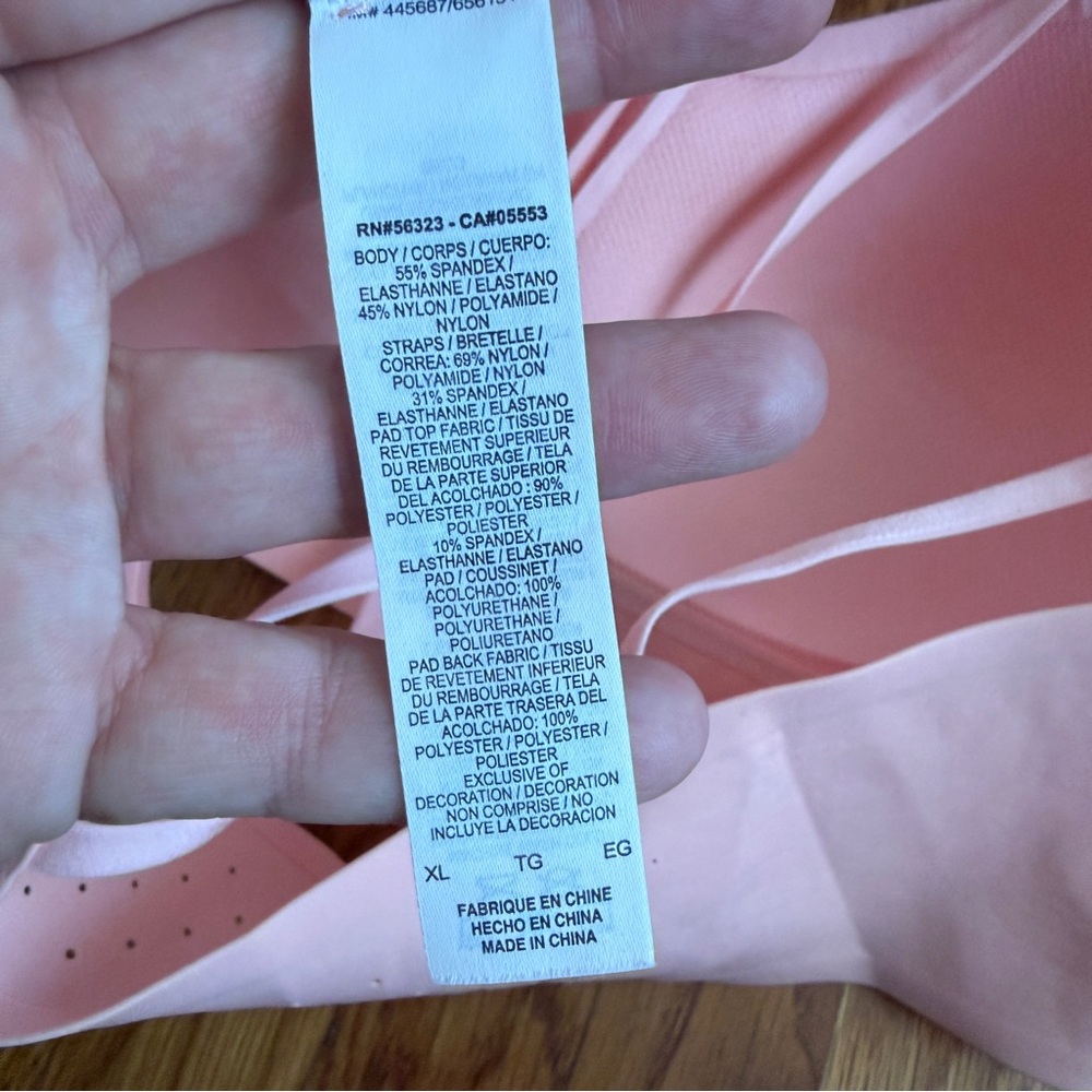 Nike light pink low impact athletic sports bra XL - Picture 5 of 8